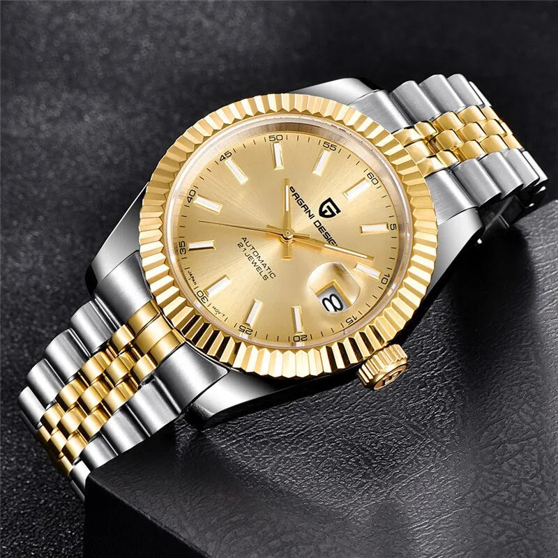 Pagani Design PD-1645 | Datejust Gold Two tone Index Dial