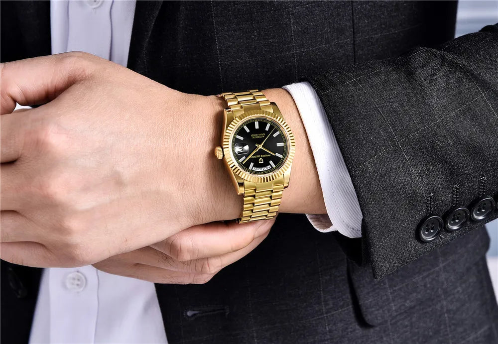 Pagani Design PD-1752 | Daydate Gold Black dial | 36mm