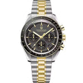 Pagani Design PD-1701 | Speedmaster Gold Two Tone Chain Black Dial