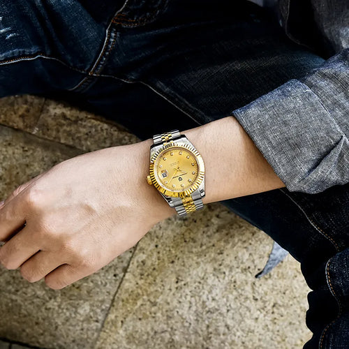 Pagani Design PD-1645 | Datejust Gold Two tone Diamond