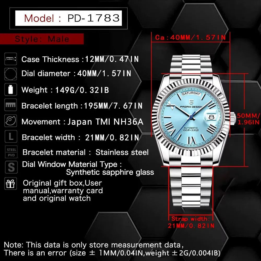 Pagani Design PD-1783 | Daydate Tiffany ICE